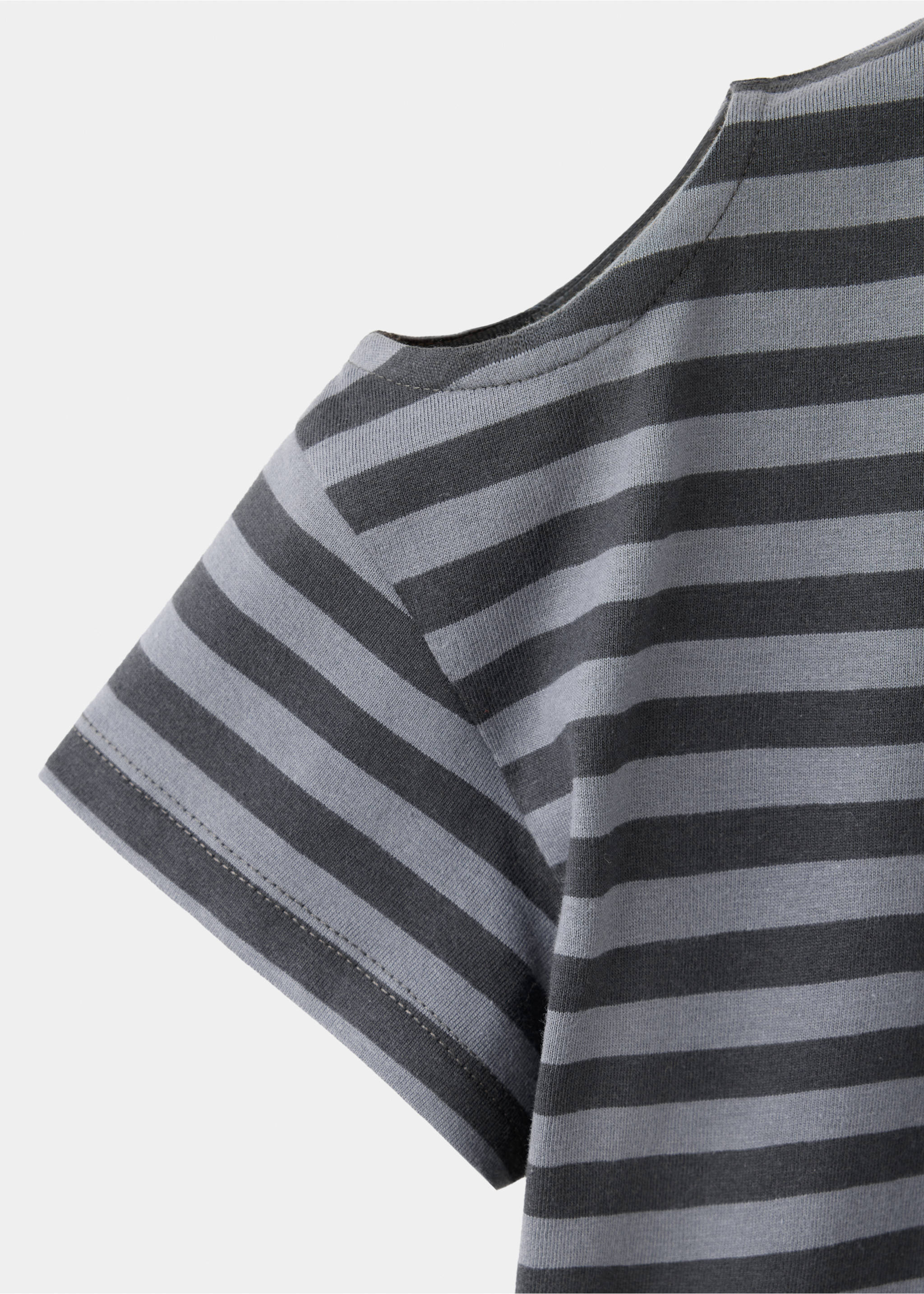 T-shirt 100 % coton rayures - Détail de l'article 8, Gris anthracite. Ref: 37013877-00.