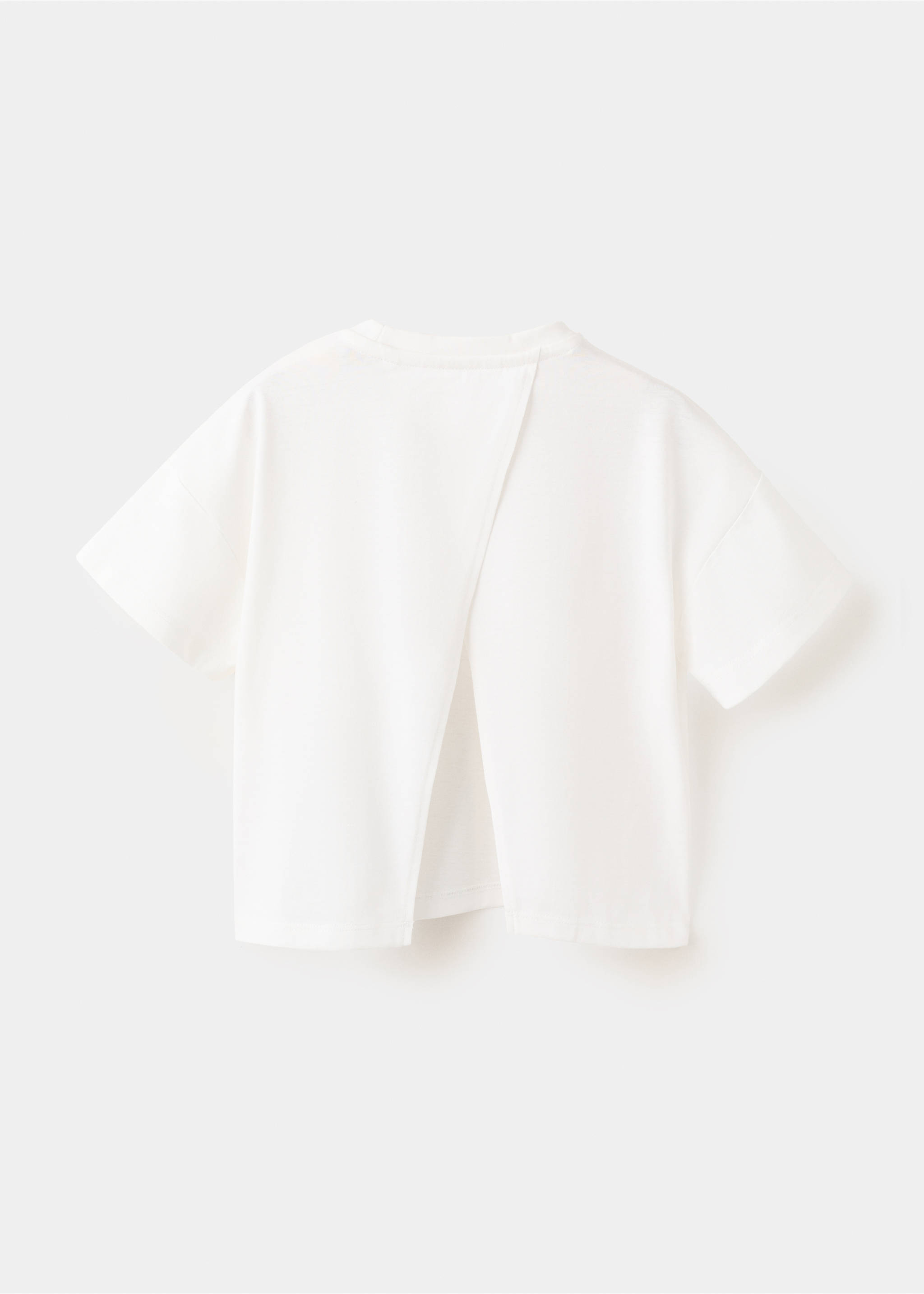 Camiseta 100% algodón lisa - Reverso del artículo, Blanco roto. Ref: 37013878-00.