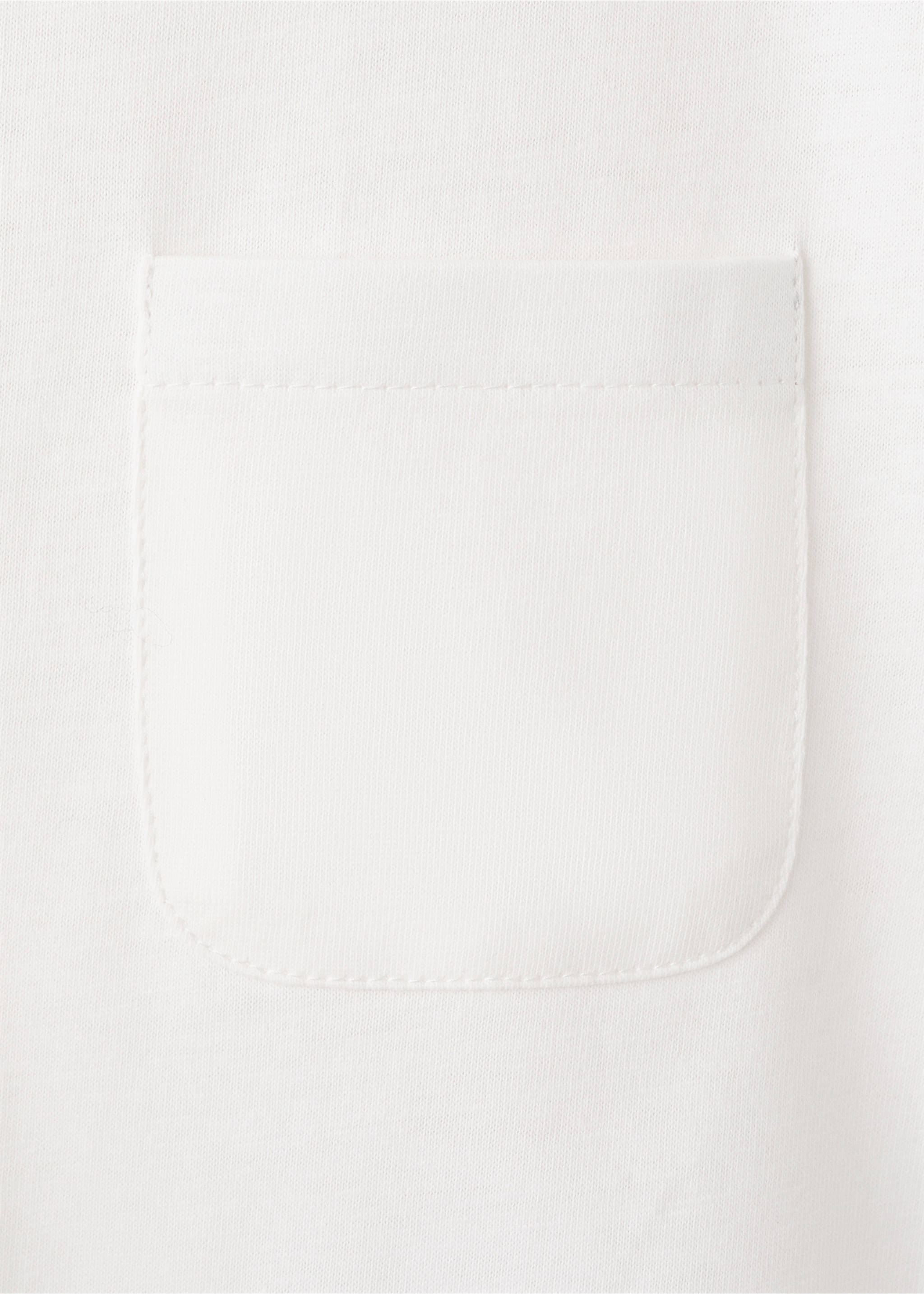 Camiseta 100% algodón lisa - Detalle del artículo 8, Blanco roto. Ref: 37013878-00.