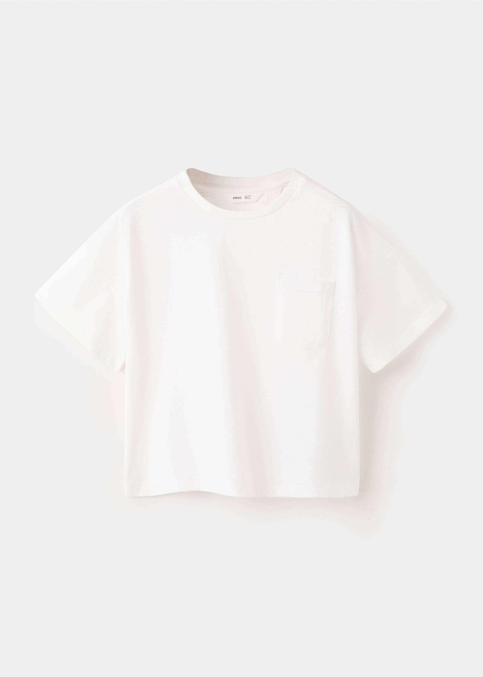 Camiseta 100% algodón lisa - Artículo sin modelo, Blanco roto. Ref: 37013878-00.