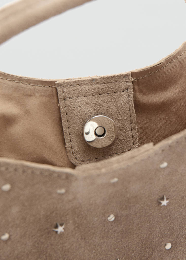 Stud leather bag — Sand