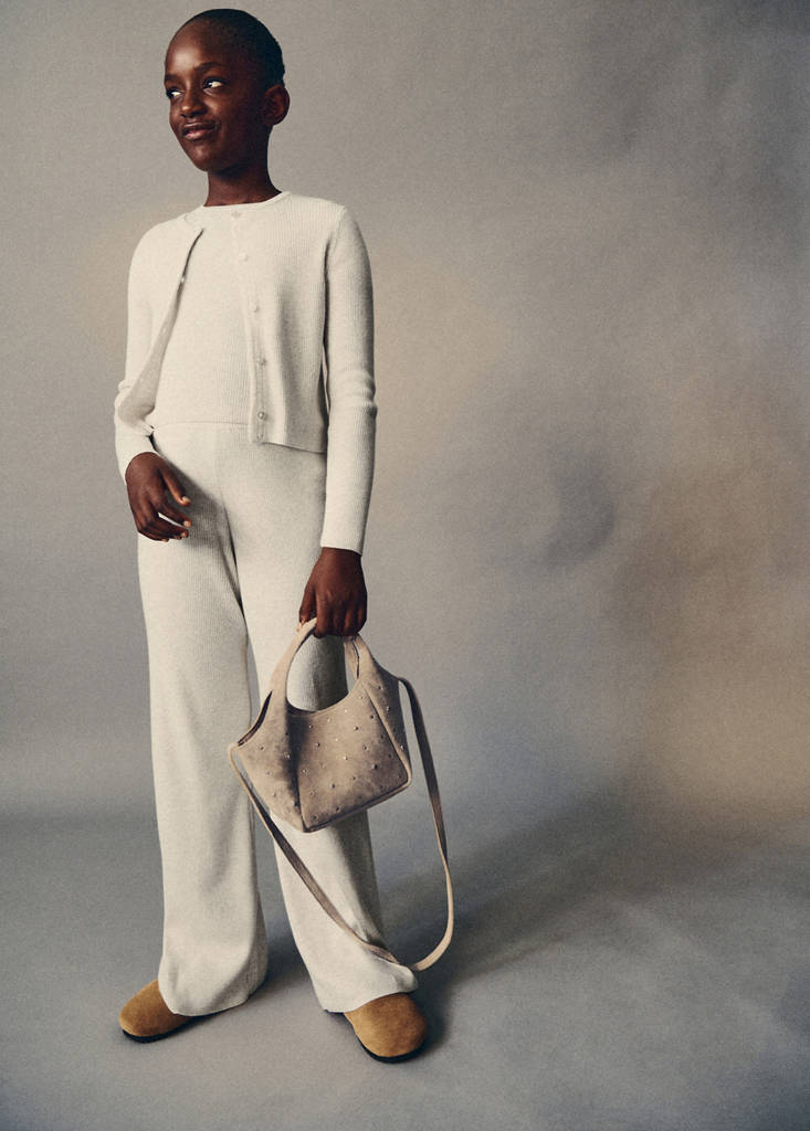 Stud leather bag — Sand