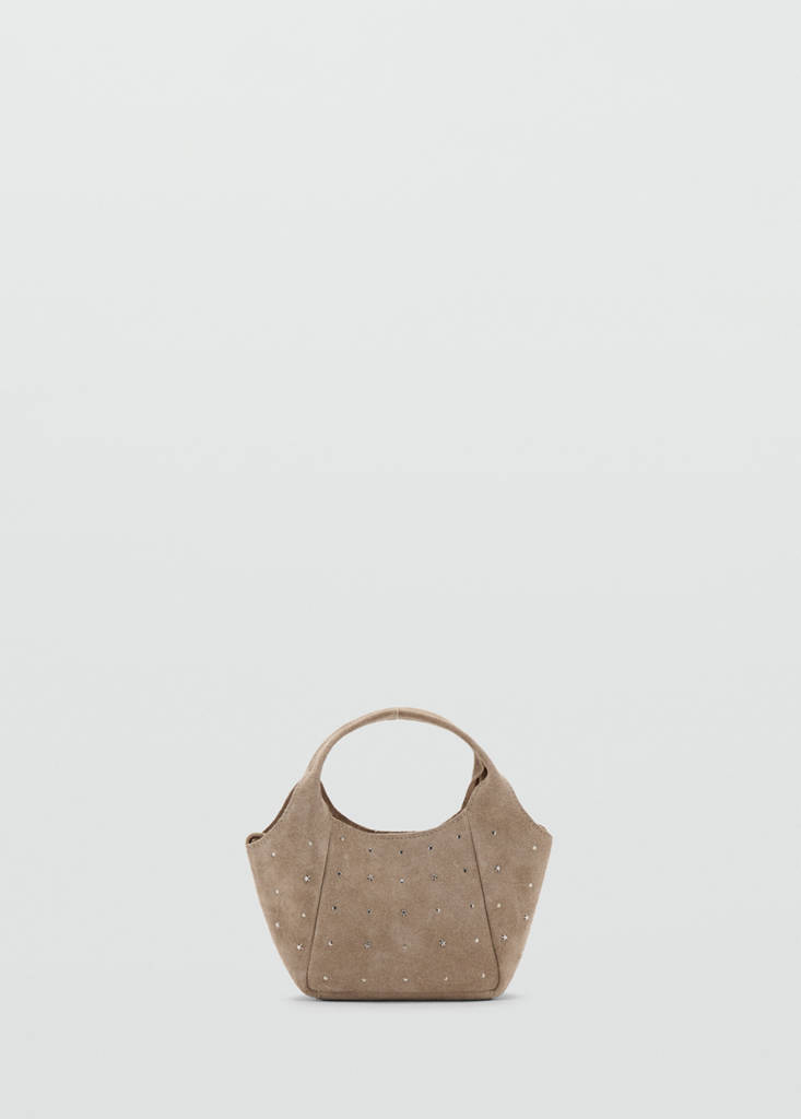 Stud leather bag — Sand
