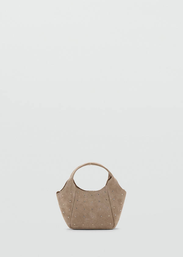 Stud leather bag — Sand