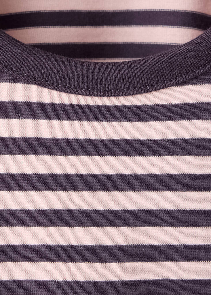 Striped cotton T-shirt — Pink