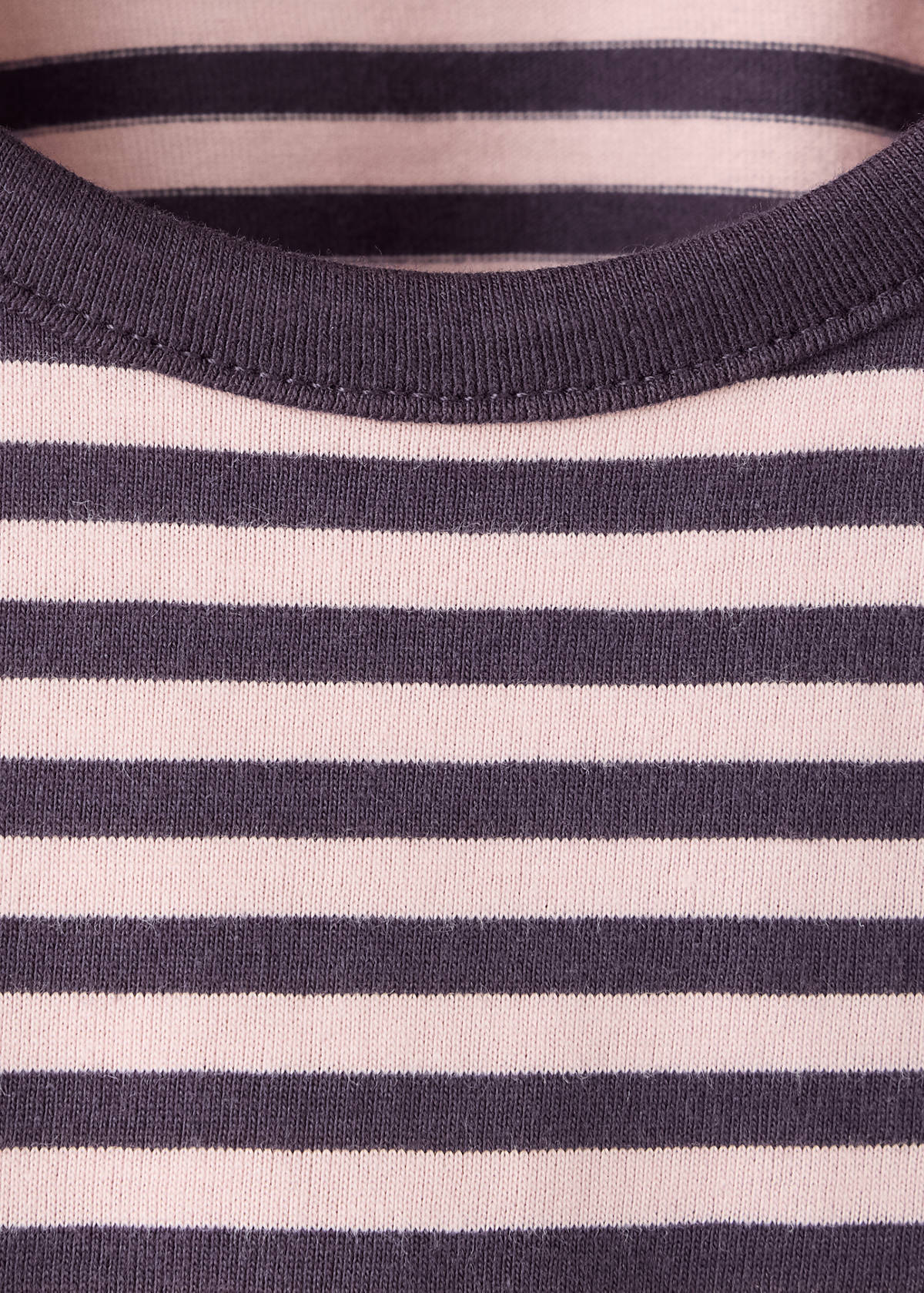 Striped cotton T-shirt — Pink