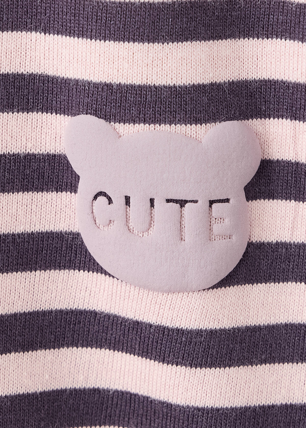 Striped cotton T-shirt — Pink