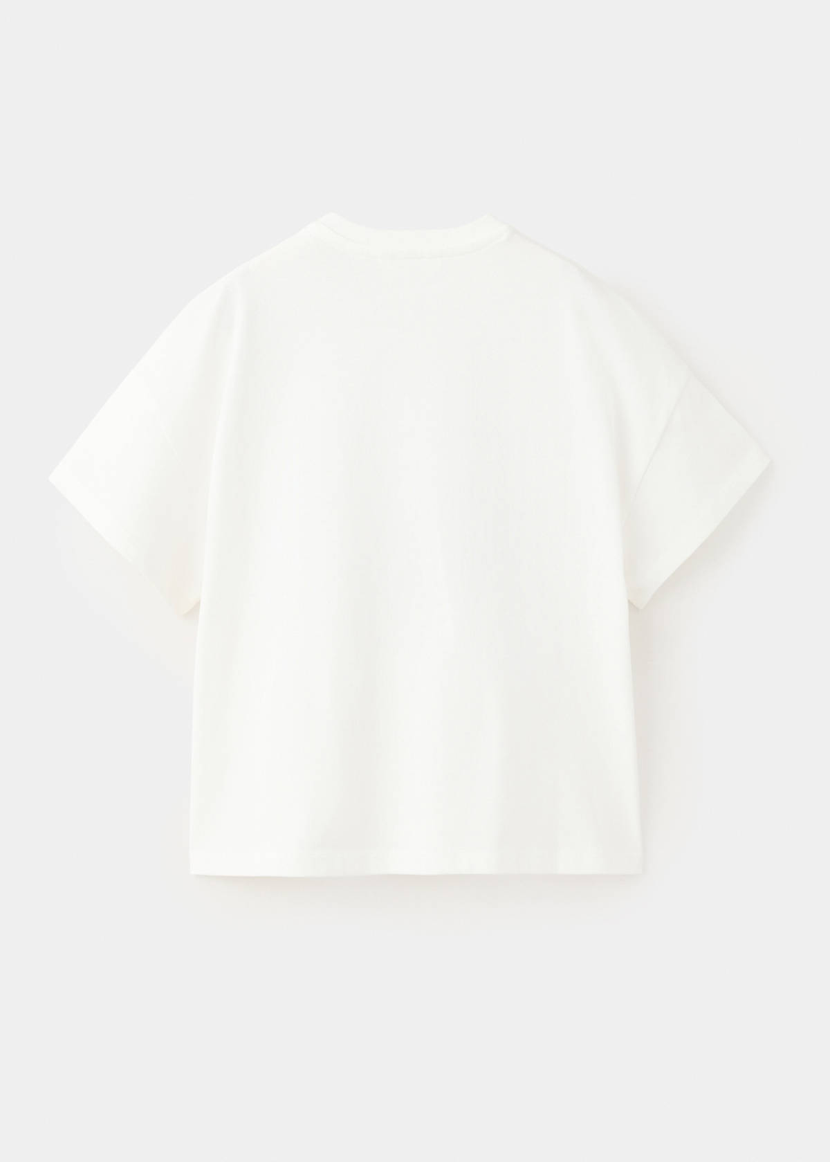 Textured printed cotton T-shirt — Off White
