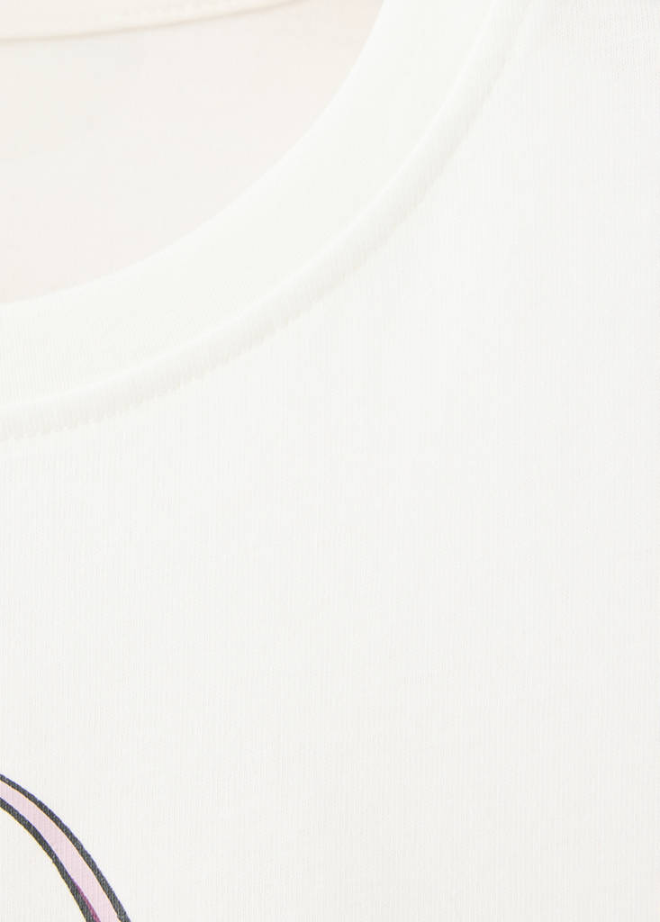 Textured printed cotton T-shirt — Off White