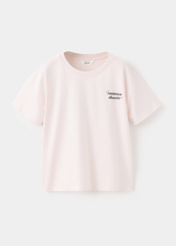 Printed cotton-blend t-shirt — Pink