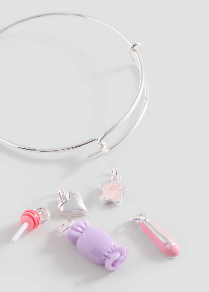 Mixed charms bracelet — Silver