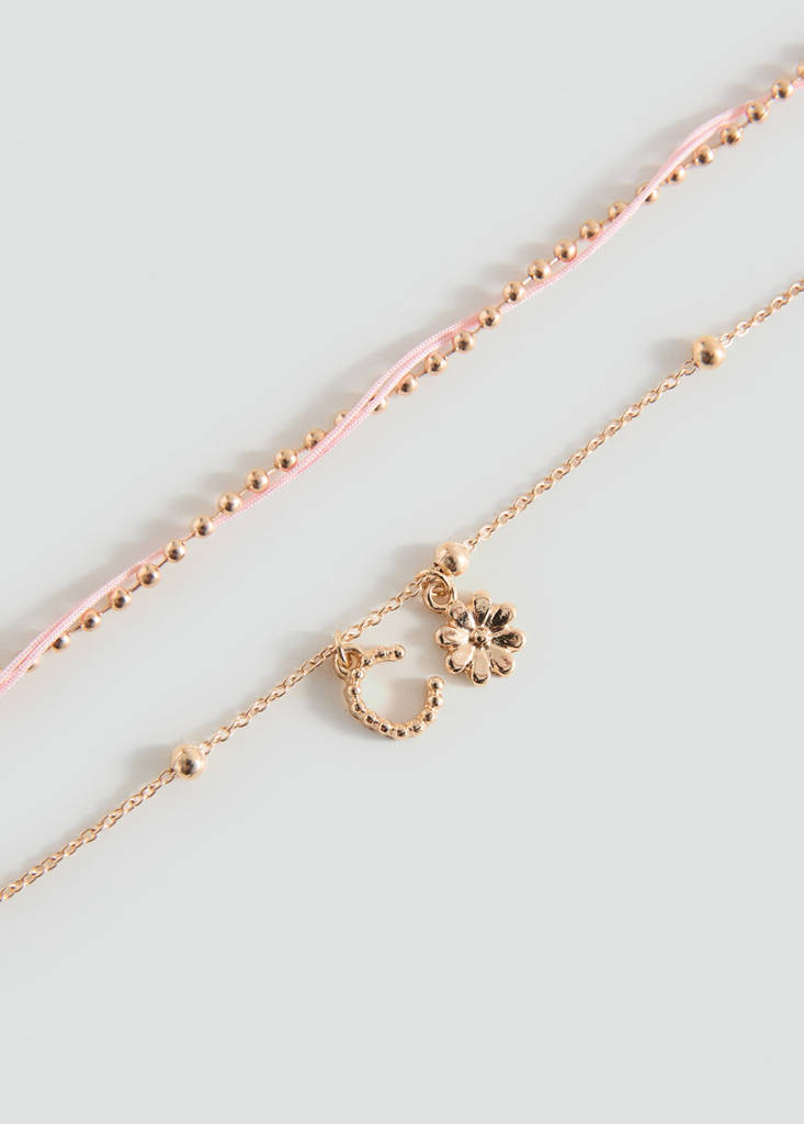 Pack of 2 combined bracelets — Gold