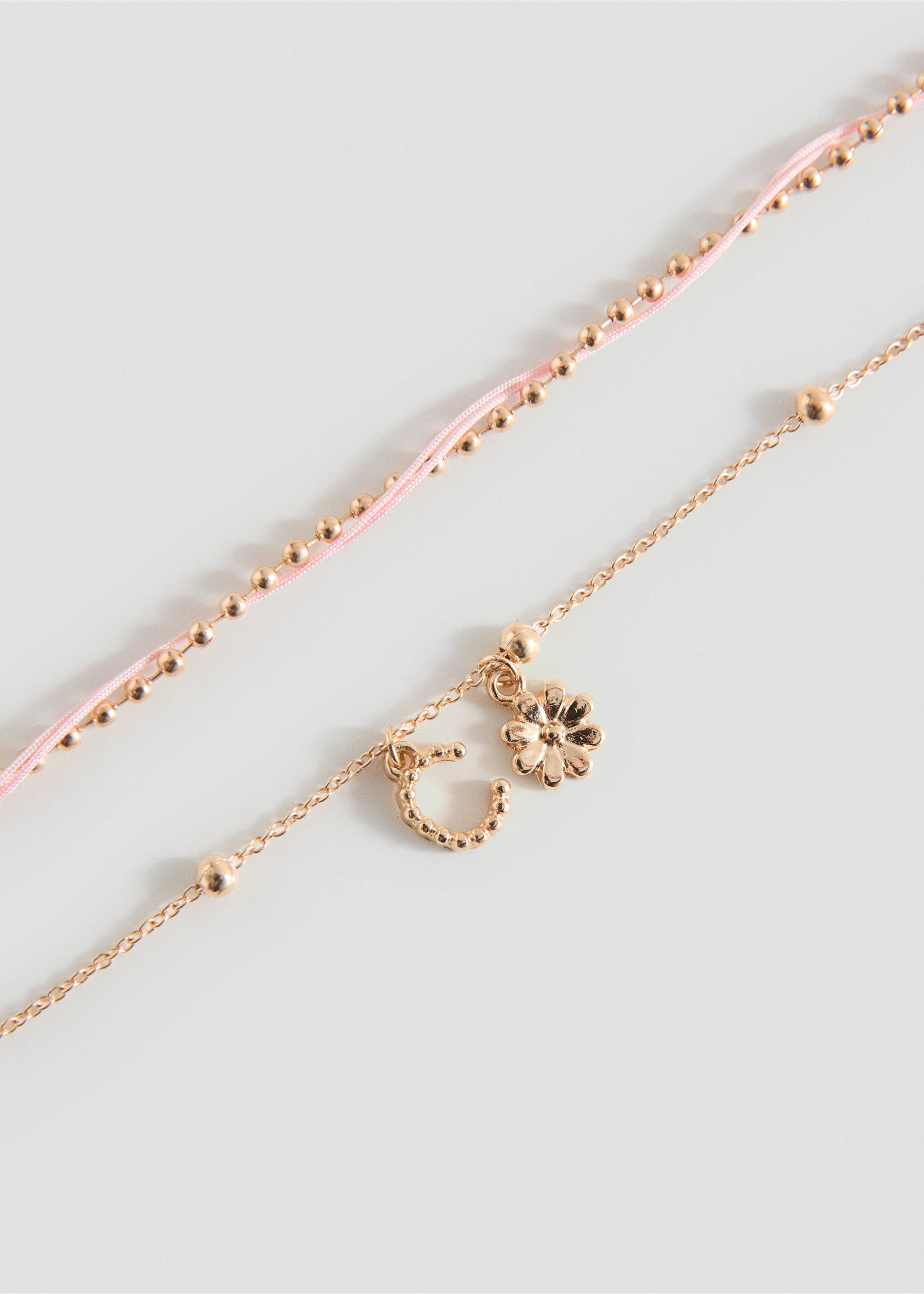 Pulsera letrasbc - Plano medio, Oro. Ref: 37013887-00.