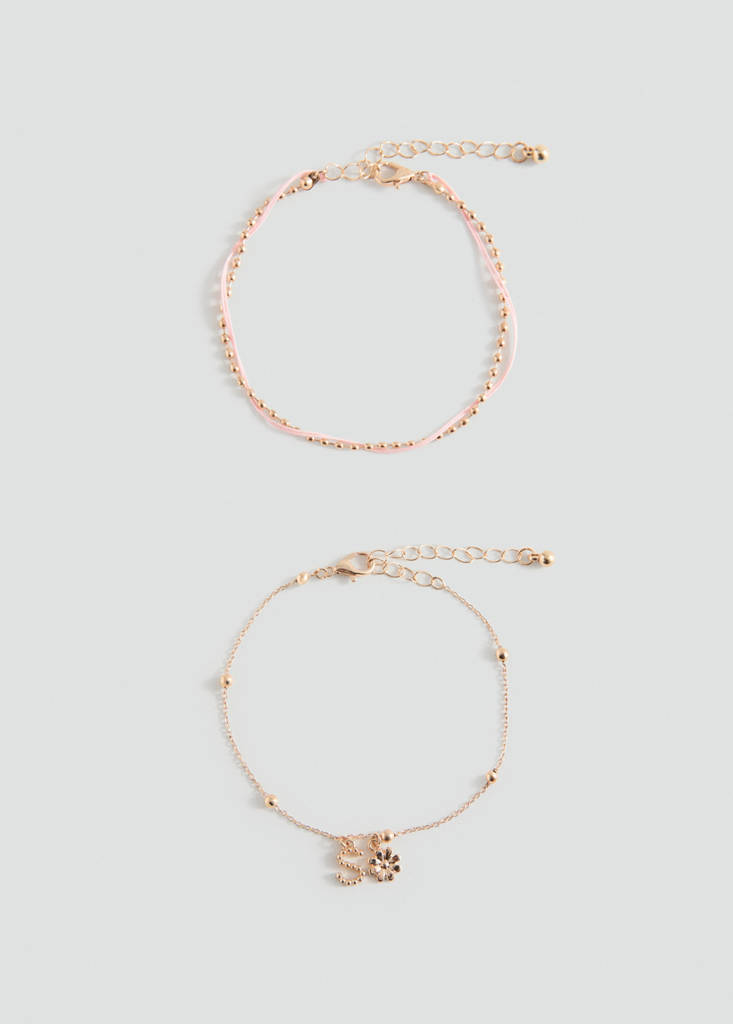 Pack of 2 combined bracelets — Gold