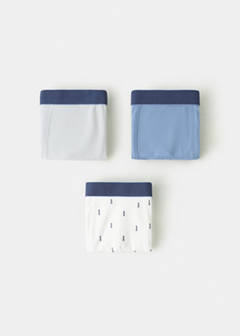 3-pack combined briefs — Blue 1