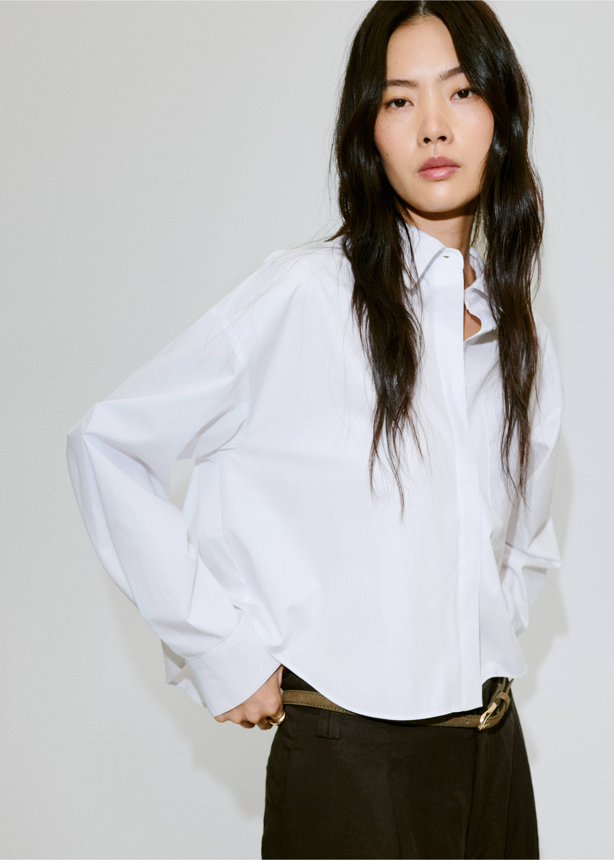 Chemise anna - Plan moyen, Blanc cassé. Ref: 37014075-00.