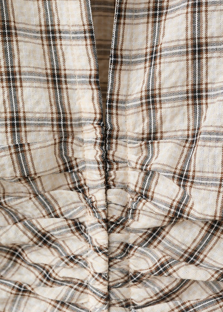 Checked shirt with gathered detailing - thumbnail 7