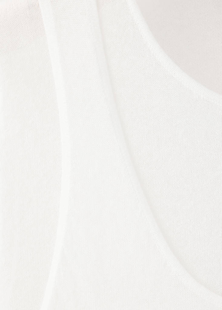Layered knit sweater — White