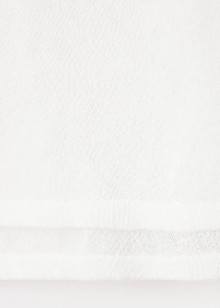 Layered knit sweater — White