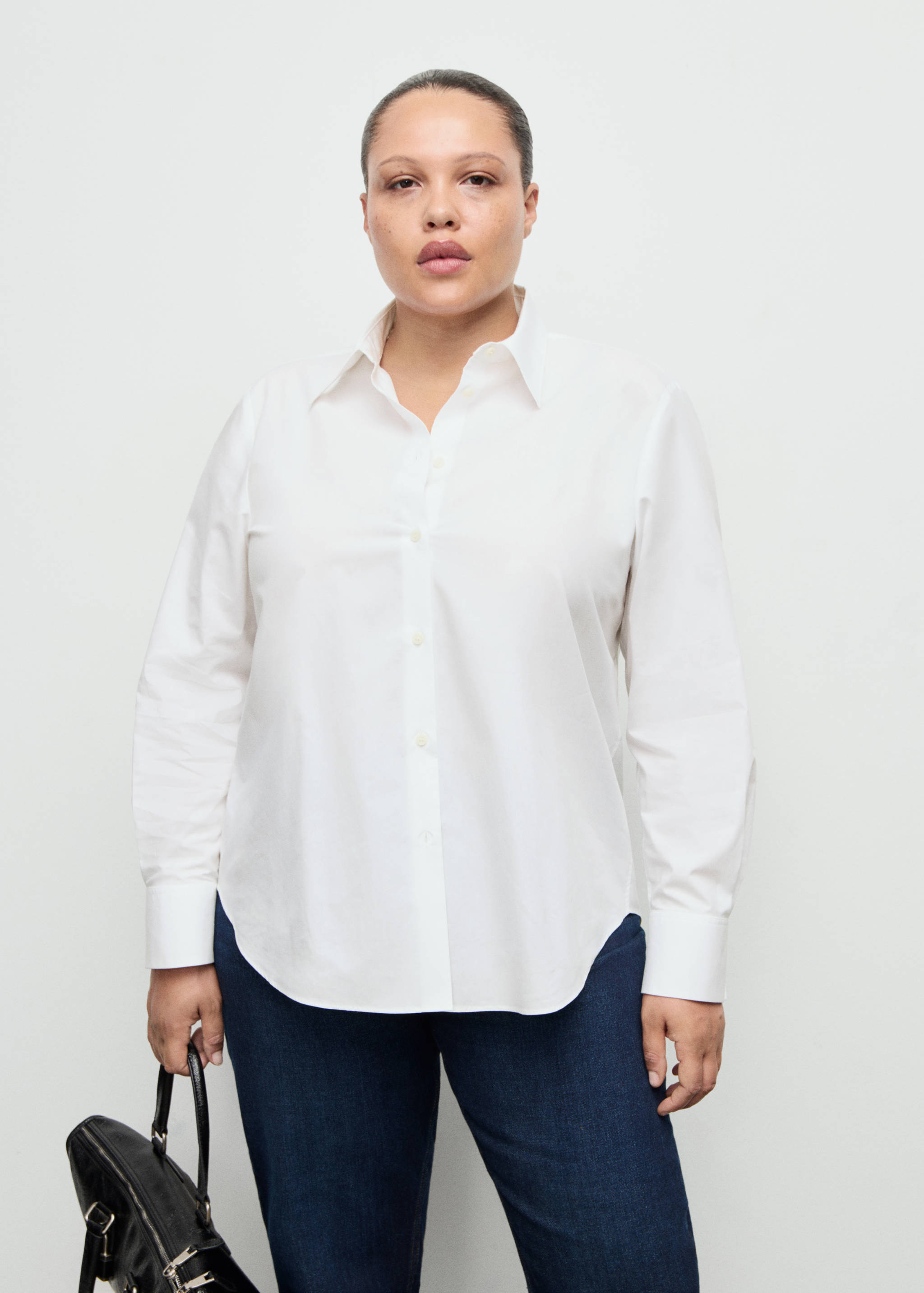 Camisa recta mezcla algodón y lyocell - Detalle del artículo 5