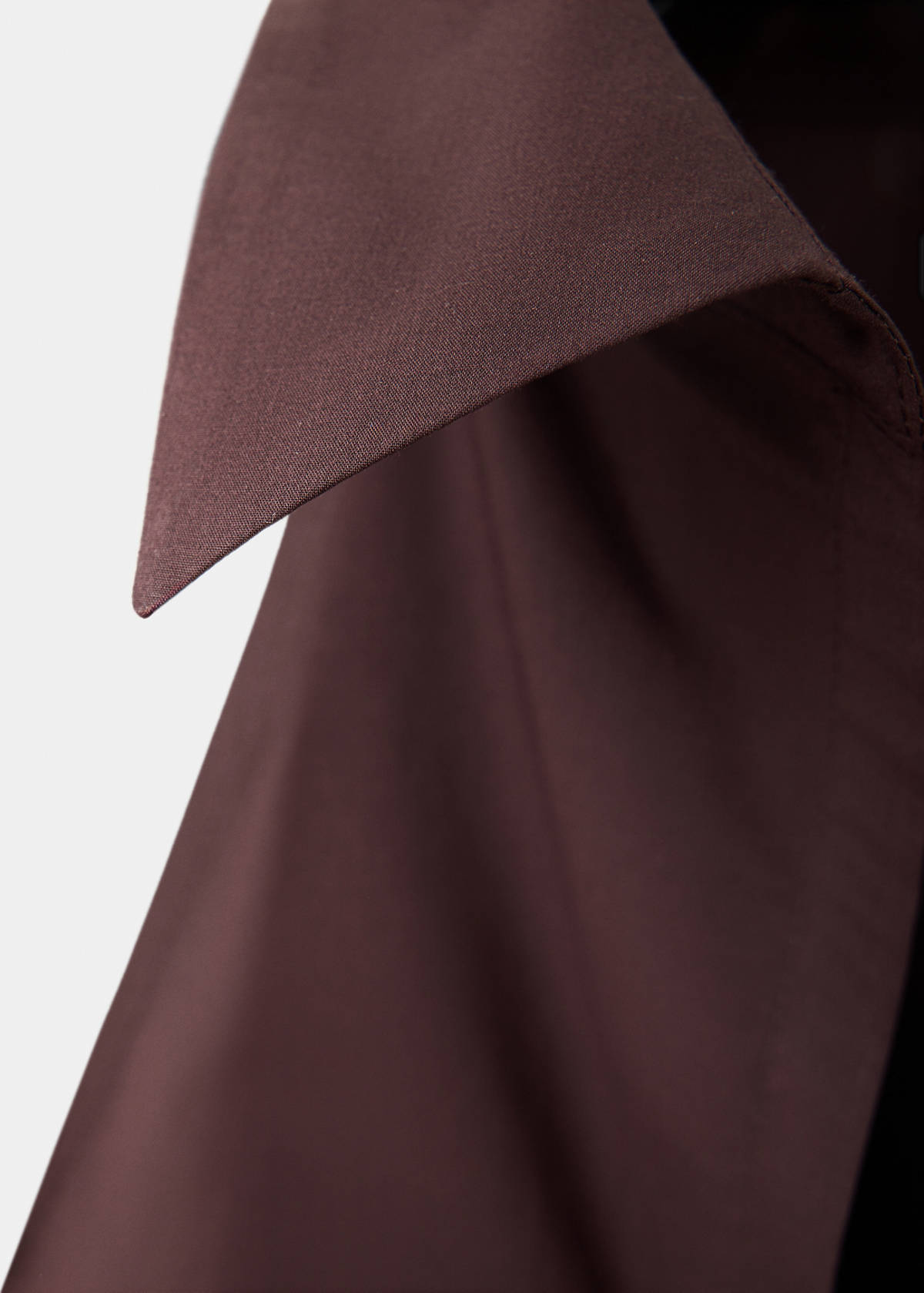 V-neck gathered blouse — Brown