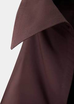 V-neck gathered blouse — Brown 6
