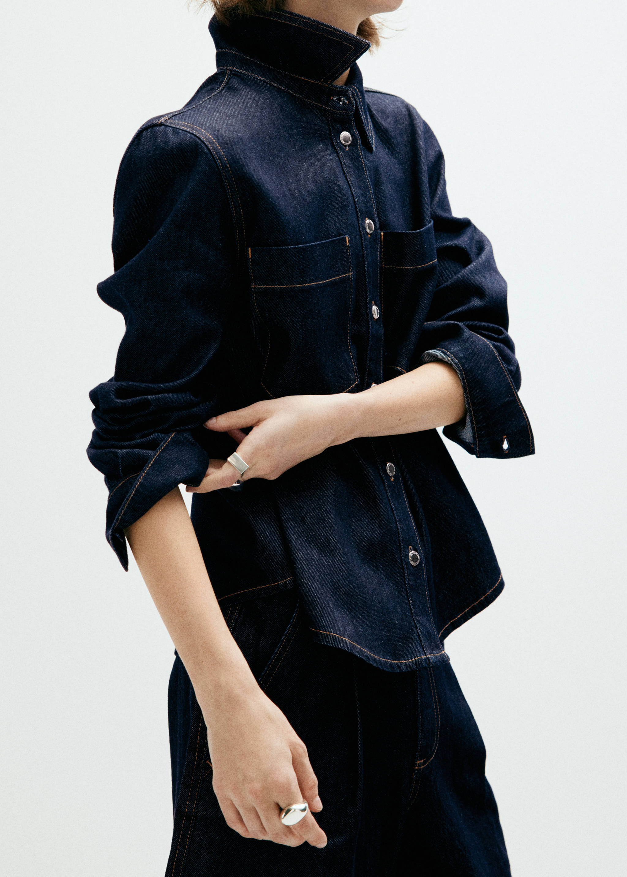 Denim shirt with pockets - Medium plane