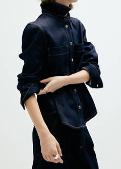 Denim shirt with pockets — Open Blue 1