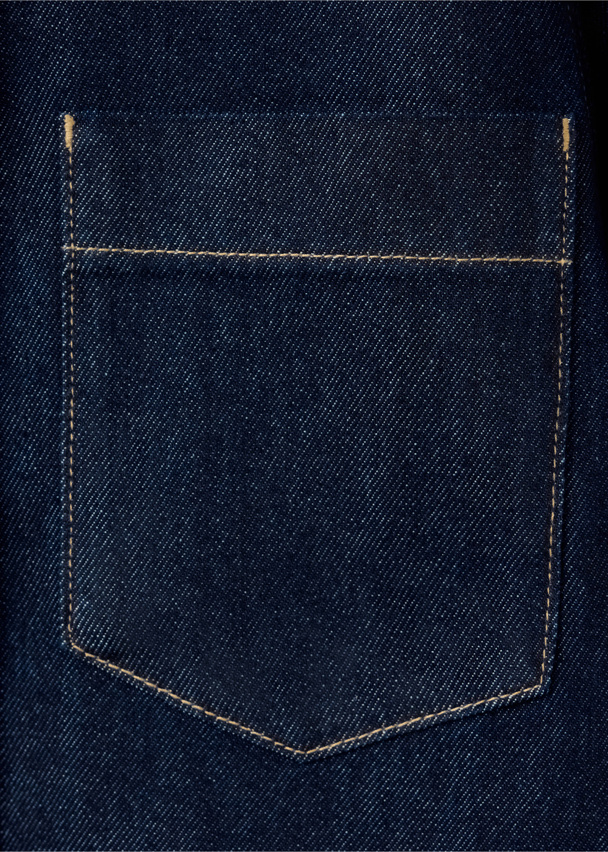Denim shirt with pockets - Details of the article 8, Open Blue. Ref: 37014083-00.