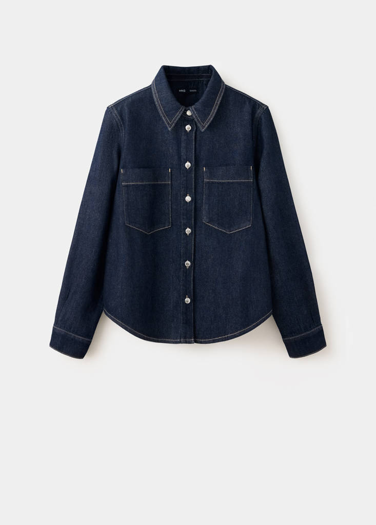 Denim shirt with pockets - thumbnail 4