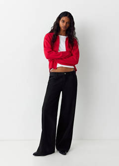 Straight-leg jeans with stitching detail — Black denim 2