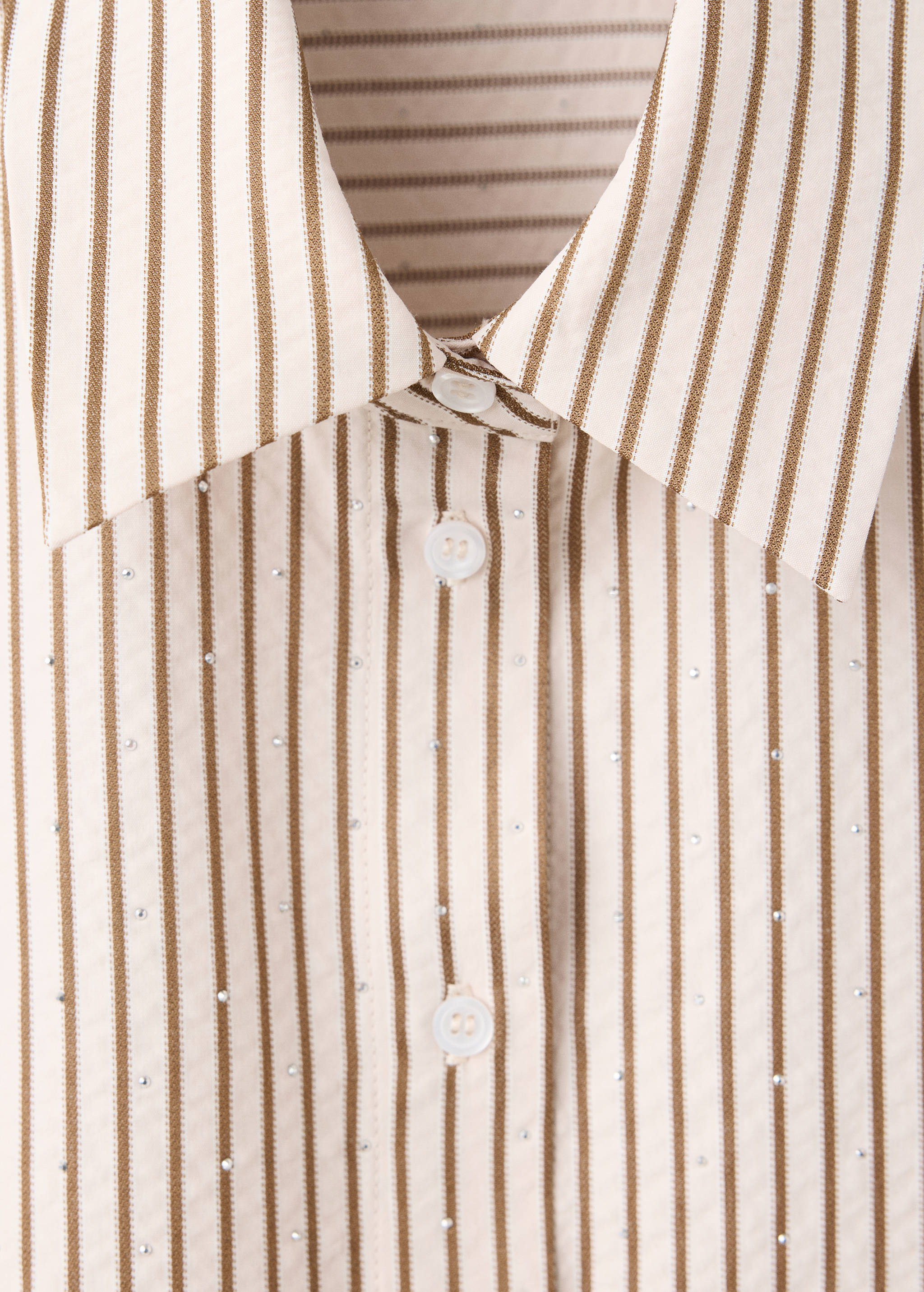 Striped rhinestone shirt - تفاصيل المنتج 8