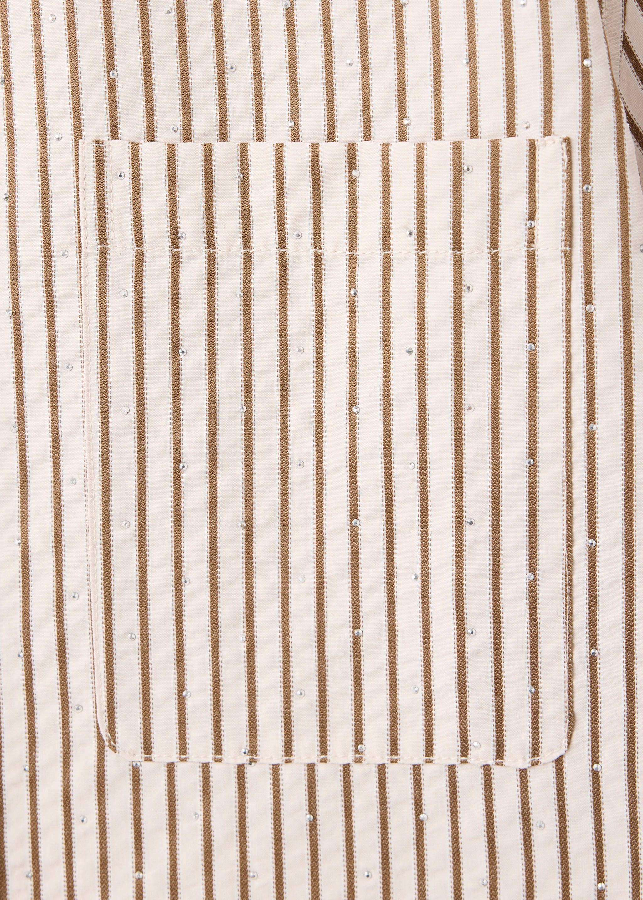 Striped rhinestone shirt - تفاصيل المنتج 0