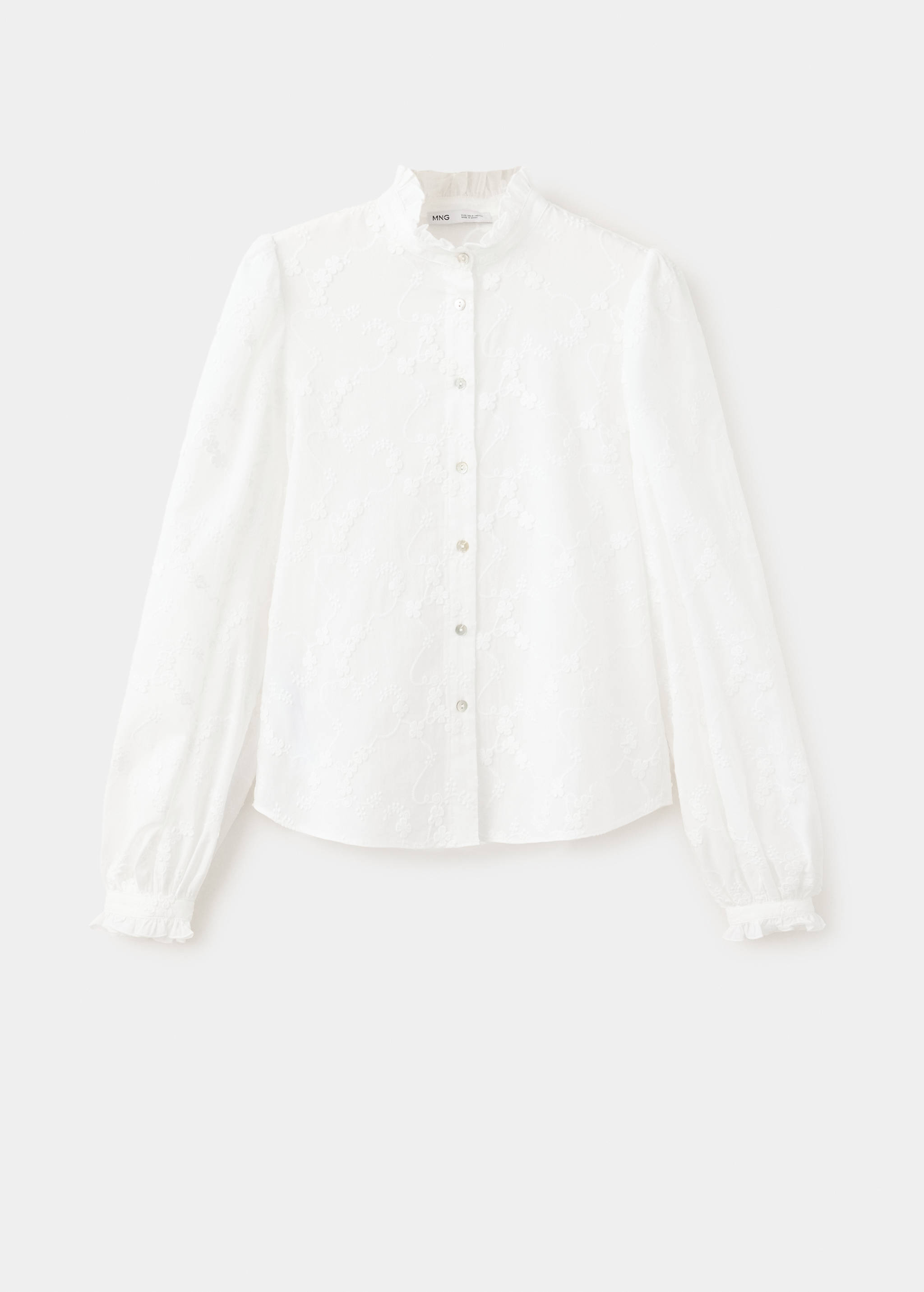 Blusa 100% algodón bordados florales - Artículo sin modelo