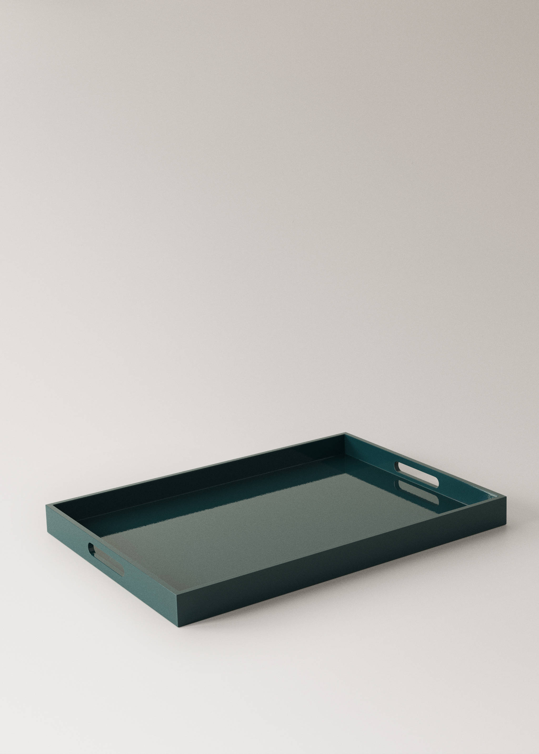 Lacquered rectangular tray 51x36x4cm - Details of the article 1