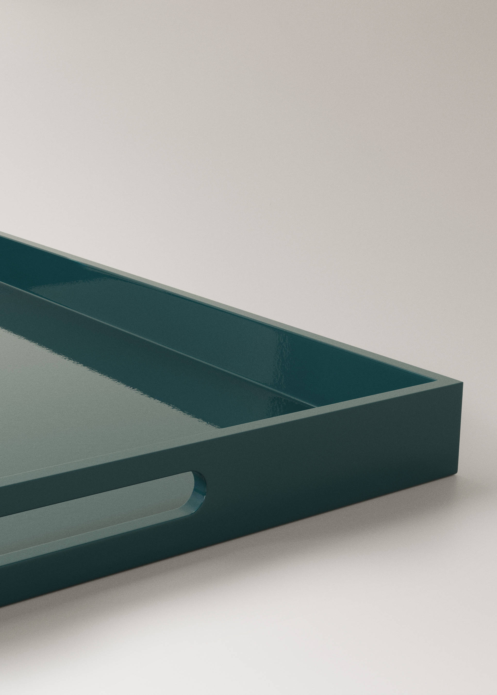 Lacquered rectangular tray 51x36x4cm - Details of the article 2