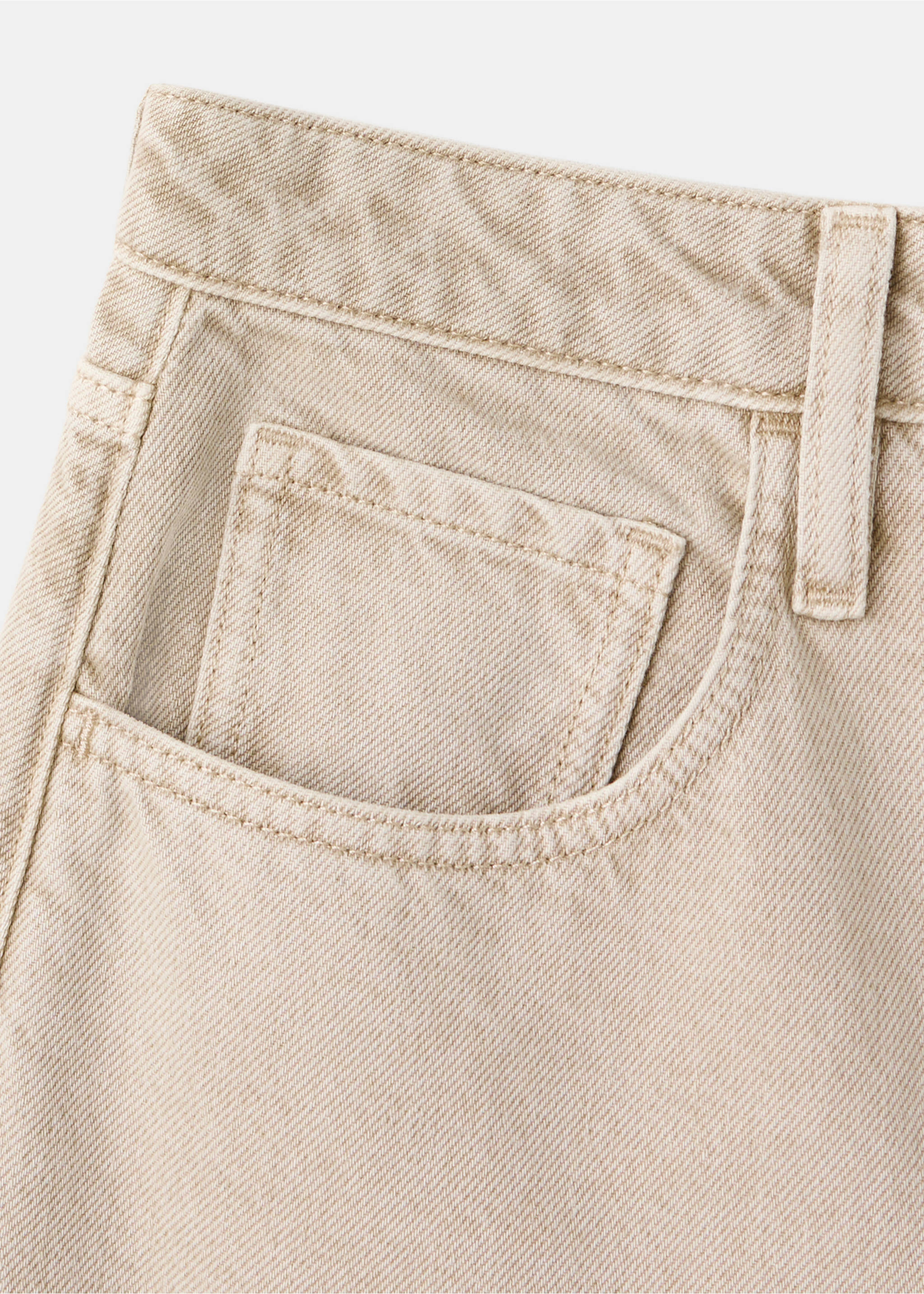 High-rise balloon jeans - Details of the article 8, Sand. Ref: 37014096-00.