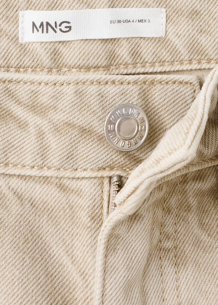 Mid-rise balloon jeans — Sand
