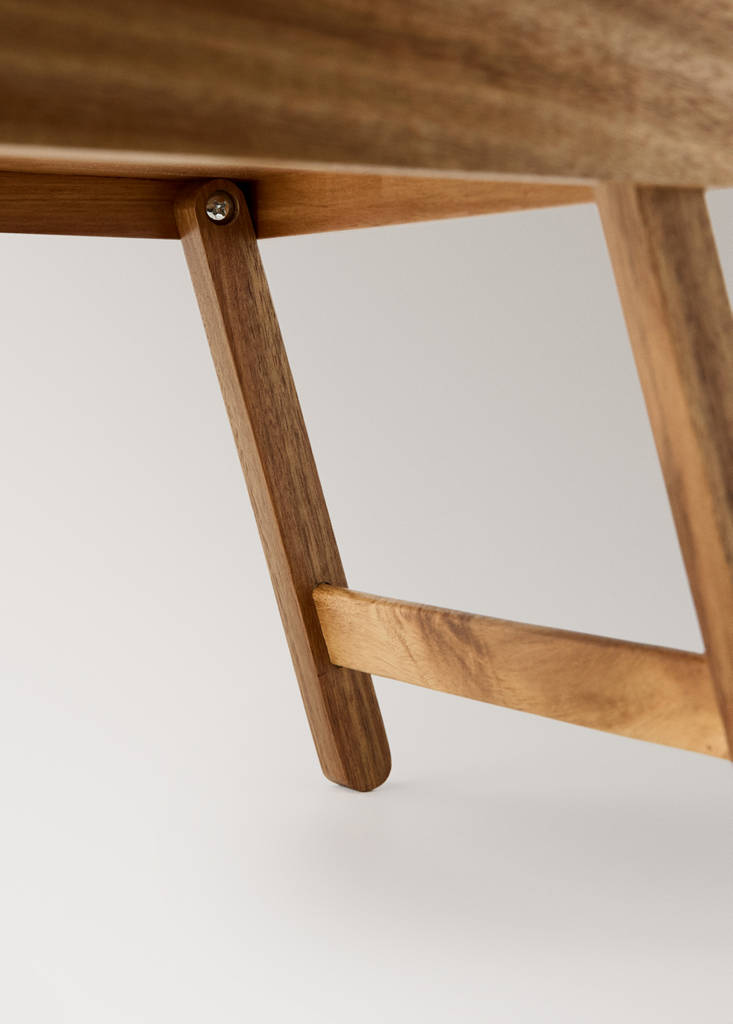 Folding tray with handles — Brown