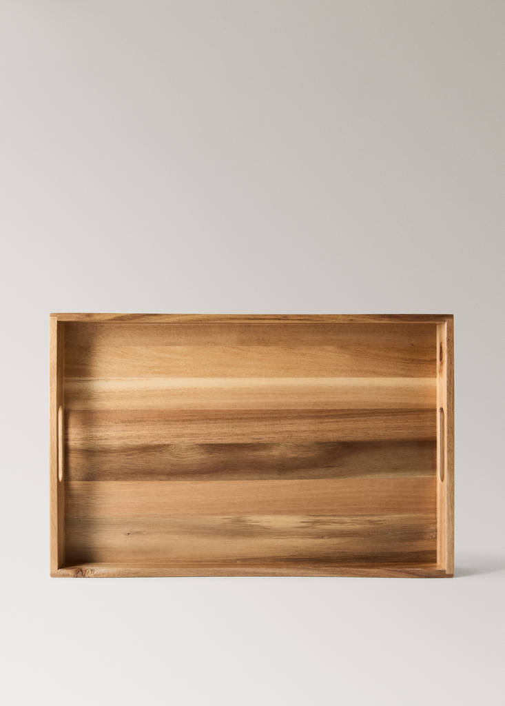 Folding tray with handles — Brown