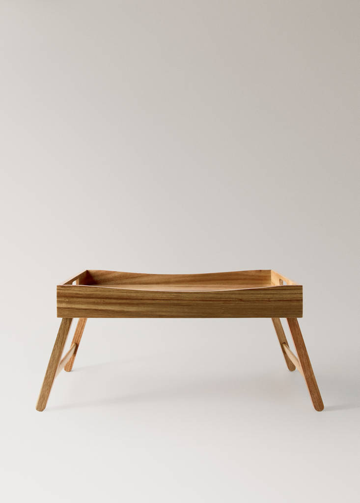 Folding tray with handles — Brown
