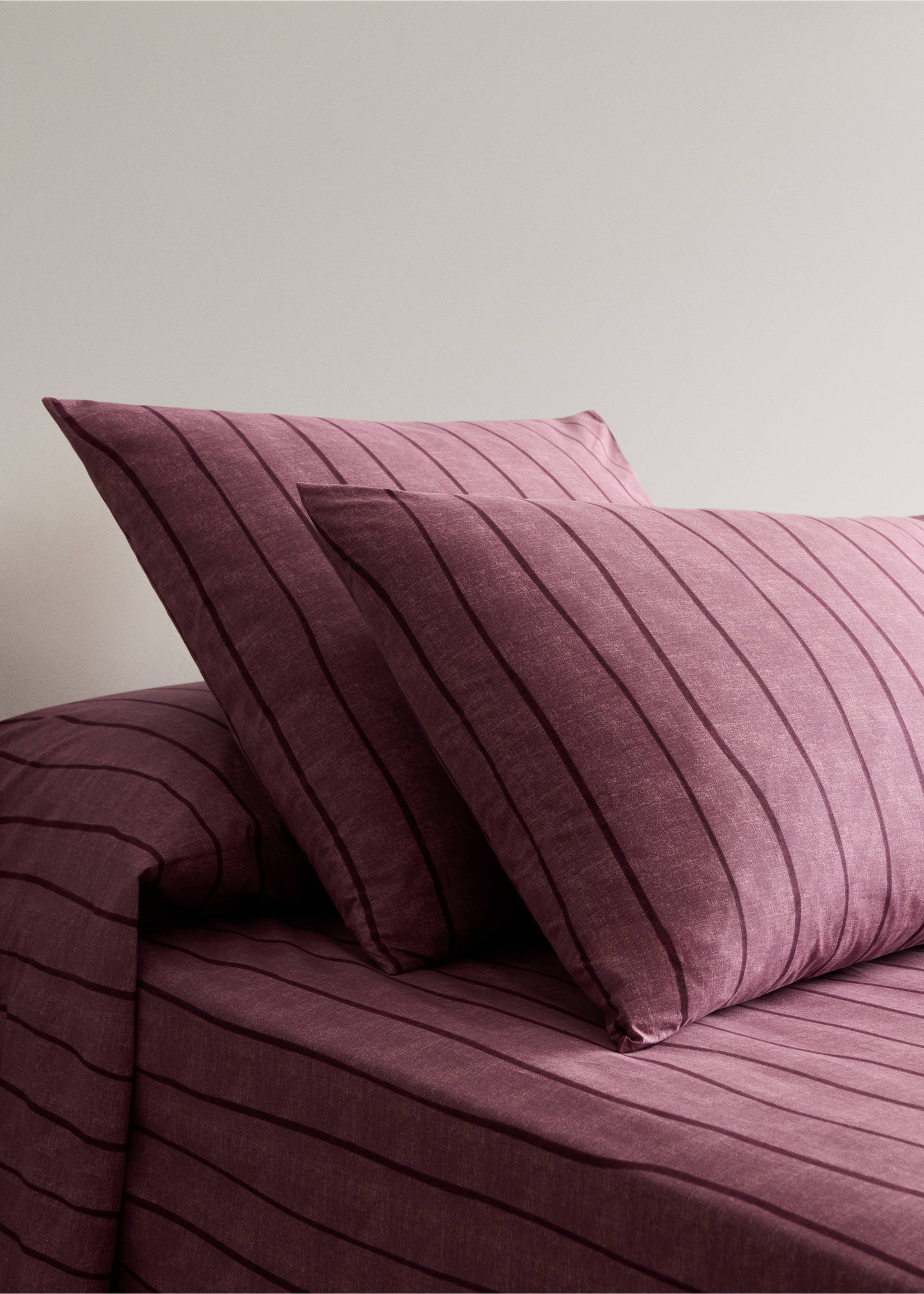 100% cotton striped duvet cover for 135/140 cm bed - General plane
