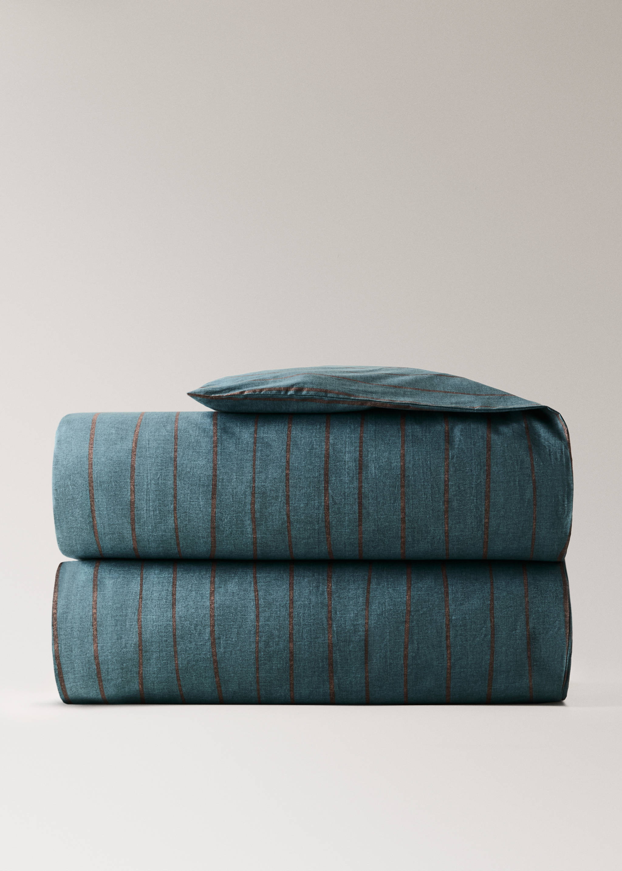 100% cotton striped duvet cover for king bed - Article without model