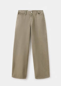 Wide leg striped jeans — Khaki 3