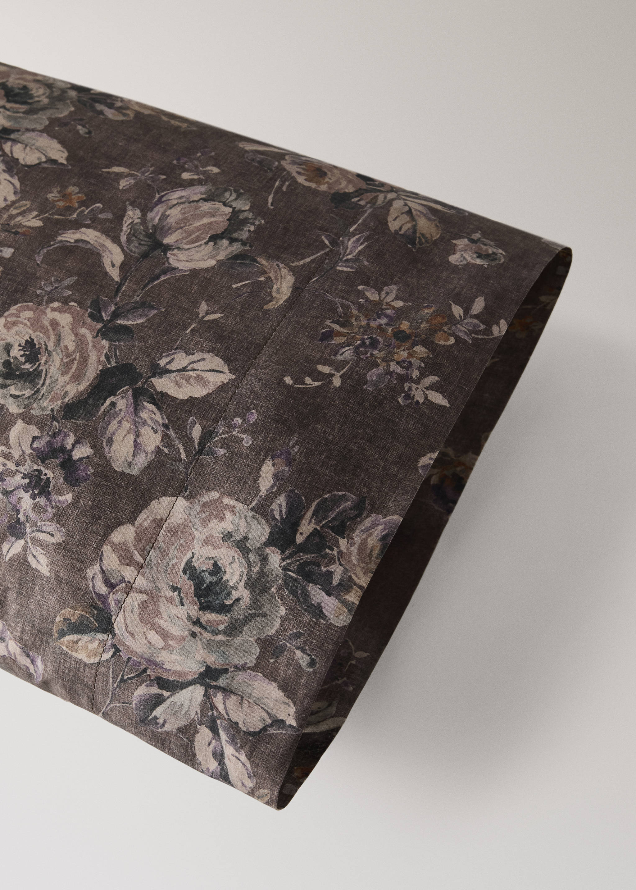 Floral-print pillow case 45x110cm - Details of the article 2