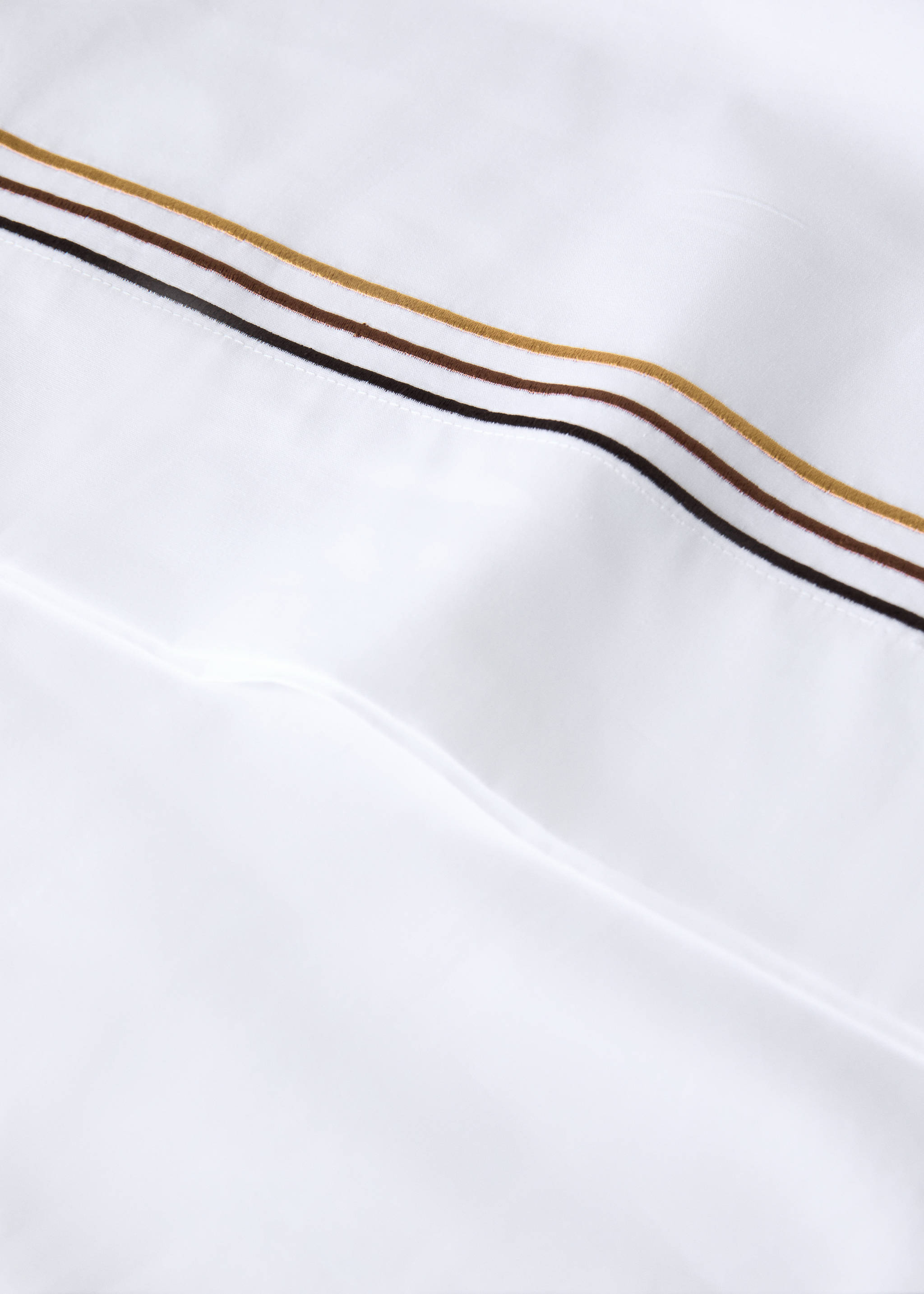 Embroidered 100% cotton pillowcase 45 x 110 cm - Details of the article 1