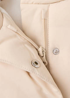 Hood puffer coat — Beige 2