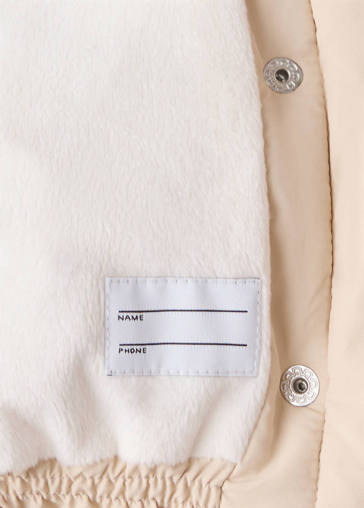 Hood puffer coat — Beige
