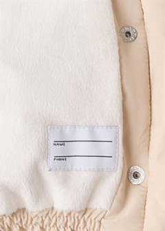 Hood puffer coat — Beige 4