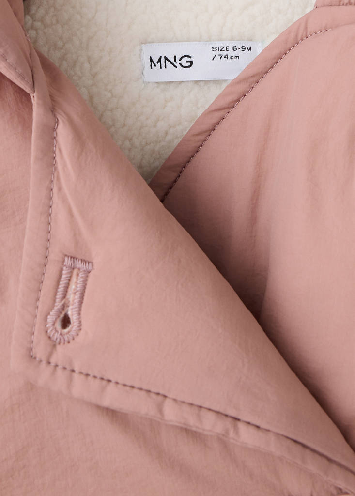 Hood puffer coat — Pink